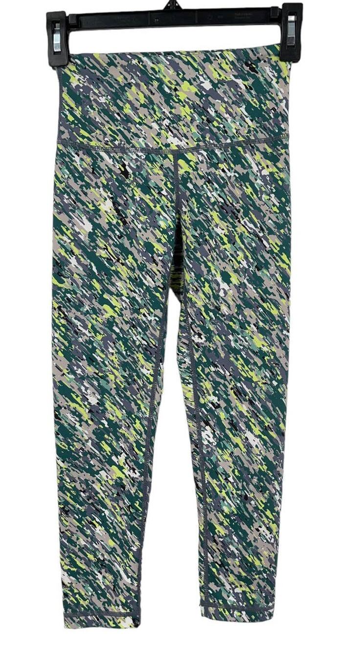 Zella leggings high waist crop green berry size XXS